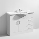 1050Mm Floor Standing Unit White  Round Basin
