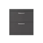 Floor Standing 2 Drawer Vanity Unit 800mm - Image 2