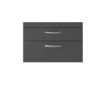 Wall Hung 2 Drawer Vanity Unit 800mm - Image 2