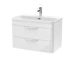 800mm Wall Hung Vanity & Thin Edge Ceramic Basin