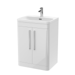 600mm Floor Standing 2 Door Vanity & Thin Edge Ceramic Basin