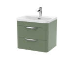 600mm Wall Hung Vanity & Thin Edge Ceramic Basin - Image 3