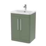 600mm Floor Standing 2 Door Vanity & Thin Edge Ceramic Basin - Image 3