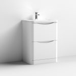 600mm Floor Standing 2 Drawer Vanity & Polymarble Basin