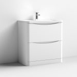 800mm Floor Standing 2 Drawer Vanity & Polymarble Basin
