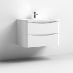 800mm Wall Hung 2 Drawer Vanity & Ceramic Basin