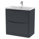 800mm Floor Standing 2 Drawer Vanity & Thin Edge Ceramic Basin - Image 3