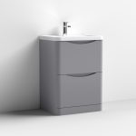 600mm Floor Standing 2 Drawer Vanity & Ceramic Basin - Image 2