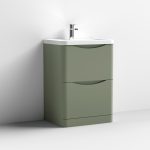 600mm Floor Standing 2 Drawer Vanity & Ceramic Basin - Image 5