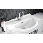 450Mm Floor Standing Unit White With Round Basin - Image 2
