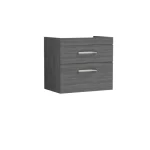 Wall Hung 2 Drawer Vanity Unit 600mm - Image 3