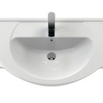 1050mm Round Ceramic Basin Curved Bowl And Wider Side