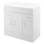 Eden Floor Standing 3 Door 2 Drawer Vanity Cabinet 800mm