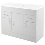 Eden Floor Standing 3 Door 2 Drawer Vanity Cabinet 1000mm