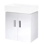 450mm  Wall Hung 2 Door Vanity Unit Gloss White