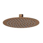Round Brushed Bronze Fixed Head 200 x 200mm
