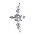 Victorian exposed  Twin Thermostatic Shower Valve with Diverter-2 outlet