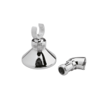 Wall Bracket & Elbow Chrome plated brass