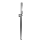 Square Chrome   Shower Handset with Outlet Elbow, Parking Bracket & Flex