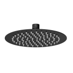 Round Matt Black Fixed Head 200 x 200mm