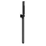 Square Matt Black   Shower Handset with Outlet Elbow, Parking Bracket & Flex