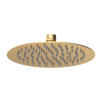 Round Brushed Brass Fixed Head 200 x 200mm