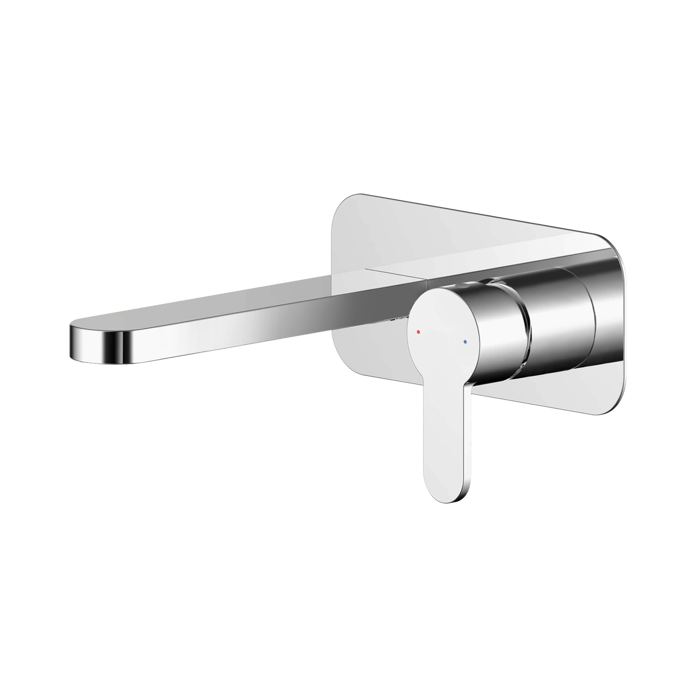 ARV328-nuie-web.png Arvan Chrome 2TH Basin Mixer Wall Mounted With Plate - Image 1
