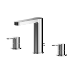 Arvan Chrome  3TH Basin Mixer With Pop-up Waste