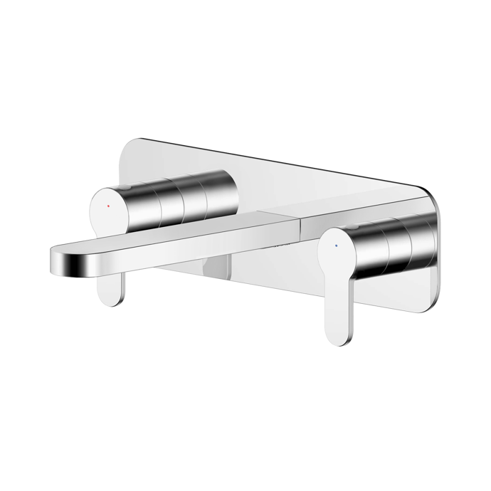 ARV350-nuie-web.png Arvan Chrome 3TH Basin Mixer Wall Mounted With Plate - Image 1