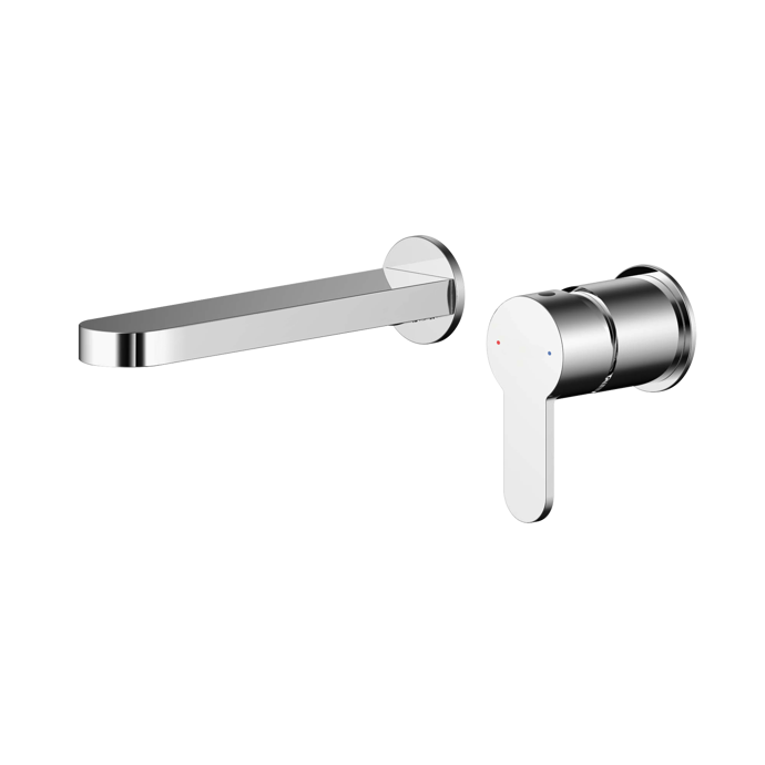 ARV381-nuie-web.png Arvan Chrome 2TH Basin Mixer Wall Mounted Without Plate - Image 1