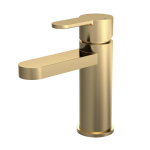 Arvan Brushed Brass  Mono Basin Mixer With Push Button Waste