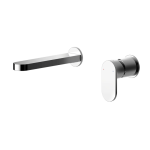 Binsey Chrome  2TH Basin Mixer Wall Mounted Without Plate