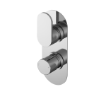 Binsey Chrome  Twin Thermostatic Shower Valve-1 outlet