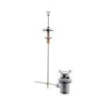 Chrome/White Basin Pull Up - Used with 3 Tap Hole Basins Mixers