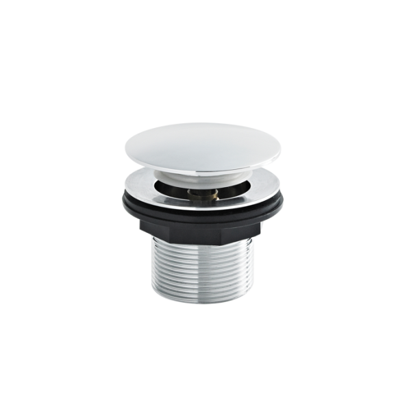 Push Button Bath Waste /No Overflow - for baths upto 25mm thick