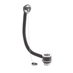 Brass Bath Waste /Overflow Plug & Ball Chain - baths upto 5mm