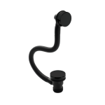 Satin Black Easyclean Push Button Bath Waste Minimalist Overflow up to 13mm thick