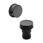 Brushed Pewter Easyclean Push Button Bath Waste Minimalist Overflow up to 13mm thick