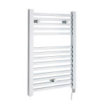 Electric Heated Chrome Towel Rail With Square Bars, 14 Rails,