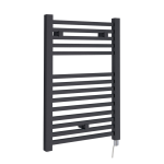 Electric Heated Anthracite Towel Rail With Square Bars, 14 Rails,