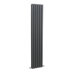 Revive  Anthracite  Double Panel H1800 x W354mm - 4609 Btu/Hr