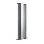 Revive Anthracite  Single Panel with Mirror H1800 x W499mm - 3251 Btu/Hr