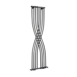 Xcite Curved  Anthracite Double Panel H1775 x W450mm - 2559 Btu/Hr