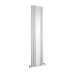 Satin White  Double Panel with Mirror H1800 x W381mm -4236 Btu/Hr