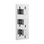 Square Shower Three Outlet Thermostatic Valve With Diverter