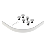 Gloss White Easy plumb leg and plinth set