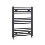 700*500mm Crescent Anthracite Ladder Rail with straight rails, Vertical, Btu/Hr 1302