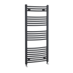 1150*500mm Crescent Anthracite Ladder Rail with curved rails, Vertical, Btu/Hr 2139