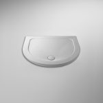 40mm Gloss White D-Shape Tray