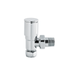 Round Modern Radiator Valves Angled